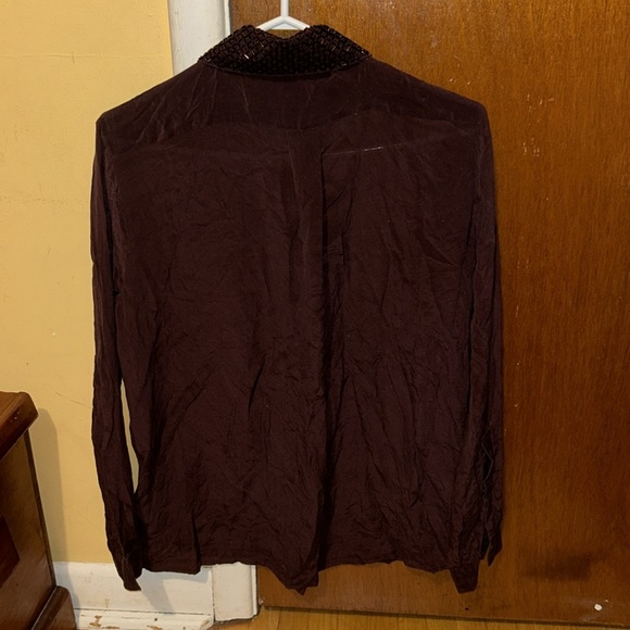 All Saints 100% Silk Button Up - Picture 3 of 3